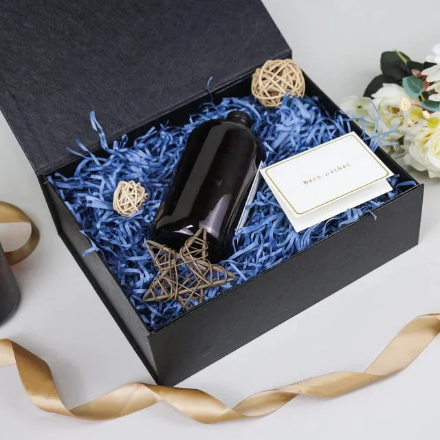 Alt view image 6 of 7 - Large Black Gift Box with Magnetic Lids | 14x9x4.5Inches Large Bridesmaid Groomsman Proposal Boxes,for Wedding,Birthdays,Christmas,Gift Packaging.