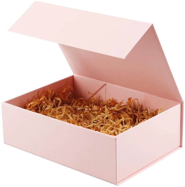 Main image of Pink Gift Boxes,Collapsible 9.7x7.2x3.3 Inch Gift Box with Lids,Magnetic Closure Matte Textured Finish Box for Wedding,Birthday,Mother's day,Christmas