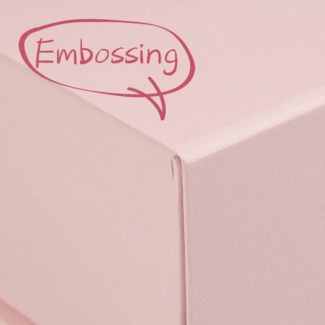 Alt view image 5 of 7 - Pink Gift Boxes,Collapsible 9.7x7.2x3.3 Inch Gift Box with Lids,Magnetic Closure Matte Textured Finish Box for Wedding,Birthday,Mother's day,Christmas