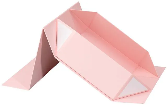 Alt view image 6 of 7 - Pink Gift Boxes,Collapsible 9.7x7.2x3.3 Inch Gift Box with Lids,Magnetic Closure Matte Textured Finish Box for Wedding,Birthday,Mother's day,Christmas