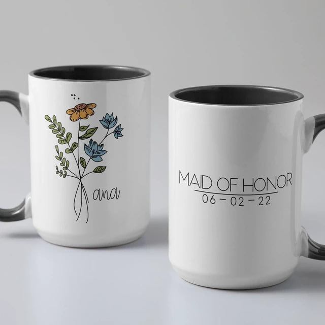 Alt view image 6 of 7 - Beveled Blank Mug to Decorate, White/Gray | Ceramic-Coated, Dishwasher & Microwave Safe,Infusible Ink Compatible,15 Oz Sublimation