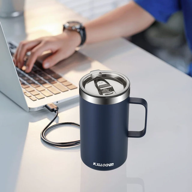 Alt view image 3 of 7 - 20 oz Insulated Coffee Mug, Coffee Cup with Lid and Wide Handle | 18/8 stainless steel, 6+ hours hot or 12+ hours cold, wide mouth, no-sweat exterior, for office, work, home and camping