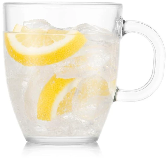 Alt view image 3 of 6 - 12oz Bistro Coffee Mug Single-Wall Tempered Glass, 2 Pack, Clear | Single-Wall