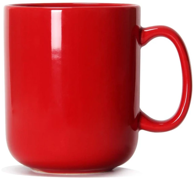 Main image of 20 OZ Large Coffee Mug, M016 Ceramic Big Tea Cup with Handle for Dad Men, Red
