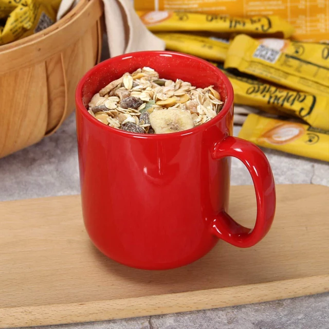 Alt view image 2 of 6 - 20 OZ Large Coffee Mug, M016 Ceramic Big Tea Cup with Handle for Dad Men, Red