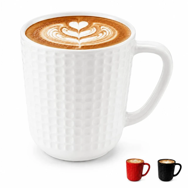 Main image of Large Coffee Mug, 20 oz White Coffee Mugs, Ceramic Coffee Cup with Handle | Big Coffee Mug, Porcelain Mug for Latte, Tea, Cocoa, Microwave and Dishwasher Safe, Home & Office, Housewarming Gift