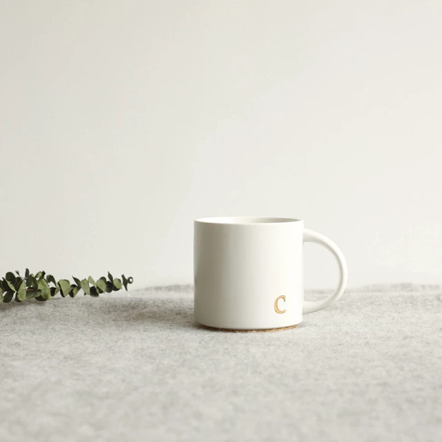 Alt view image 6 of 7 - Ceramic Coffee Mug, 15 oz Monogram Cup with Gift Box(C) | Dishwasher Safe, Engraved Gold Letter , Personalized Housewarming Birthday Present, Christmas Thanksgiving Mothers Day Gifts