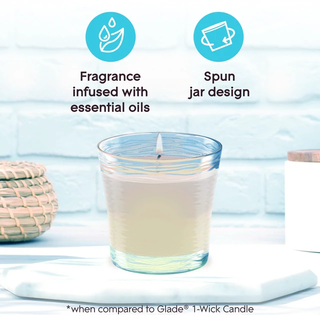 Alt view image 7 of 7 - 1-Wick Scented Candle Jar, Dewdrop Petals, Air Freshener Infused with Essential Oils, 4.08 Oz, 2 Count