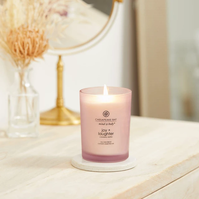 Alt view image 3 of 4 - Scented Candle Joy + Laughter (Cranberry Dahlia) Medium Home Décor