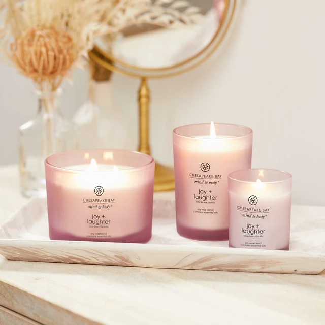 Alt view image 4 of 4 - Scented Candle Joy + Laughter (Cranberry Dahlia) Medium Home Décor