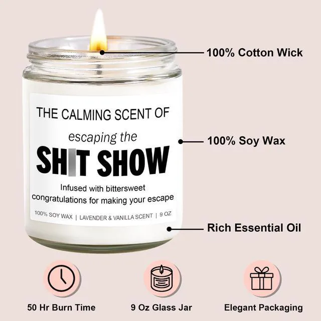 Alt view image 2 of 7 - Sarcastic Candles, Going Away, Goodbye, Farewell Gifts for Coworkers - Retirement, Coworker Leaving Gifts for Women, Men - Leaving Job, Moving Away Presents for Friends, Boss, Work Bestie