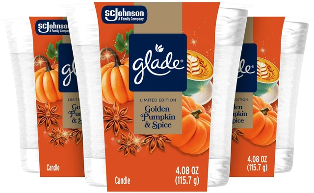 Main image of Jar Candle, Golden Pumpkin & Spice, 4.08oz., 3 Count