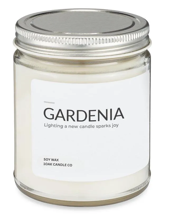 Alt view image 5 of 6 - Gardenia Candle - Soy Wax Scented Candles - Long Burning Premium Hand-Poured (7oz.)