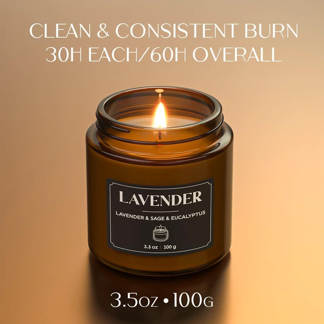 Alt view image 4 of 7 - Scented Candles Gift Set, Stress Relief Candles for Home, Premium Soy Candle Set, Candles for Women and Men (Black & White, 7 oz)