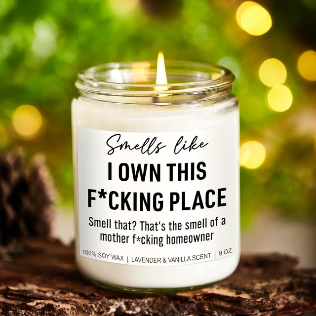 Alt view image 4 of 7 - Funny Scented Candle, House Warming Gifts New Home, Housewarming Gifts for Women, Men, Couple, New Homeowner - First Apartment Essentials - Closing Presents for Home Buyers - 9 oz