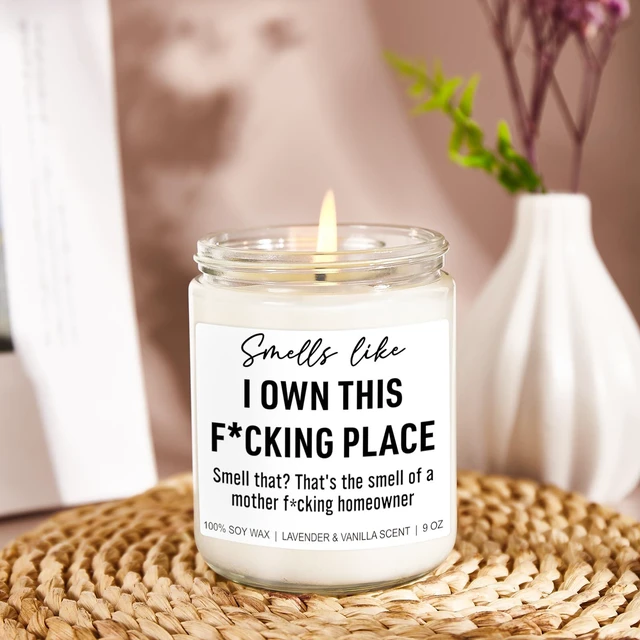 Alt view image 5 of 7 - Funny Scented Candle, House Warming Gifts New Home, Housewarming Gifts for Women, Men, Couple, New Homeowner - First Apartment Essentials - Closing Presents for Home Buyers - 9 oz