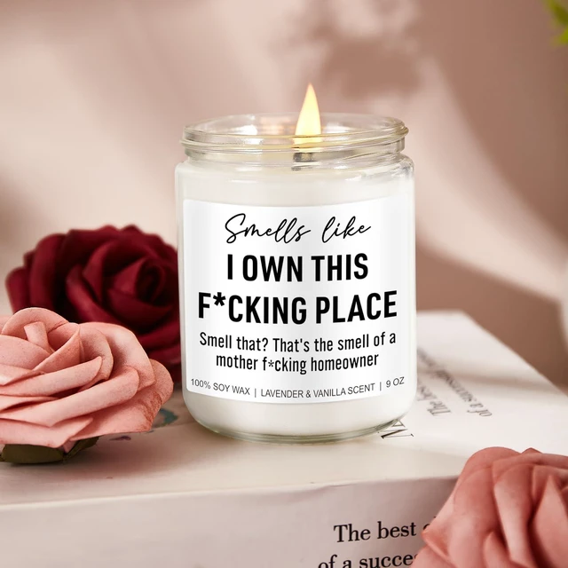 Alt view image 6 of 7 - Funny Scented Candle, House Warming Gifts New Home, Housewarming Gifts for Women, Men, Couple, New Homeowner - First Apartment Essentials - Closing Presents for Home Buyers - 9 oz