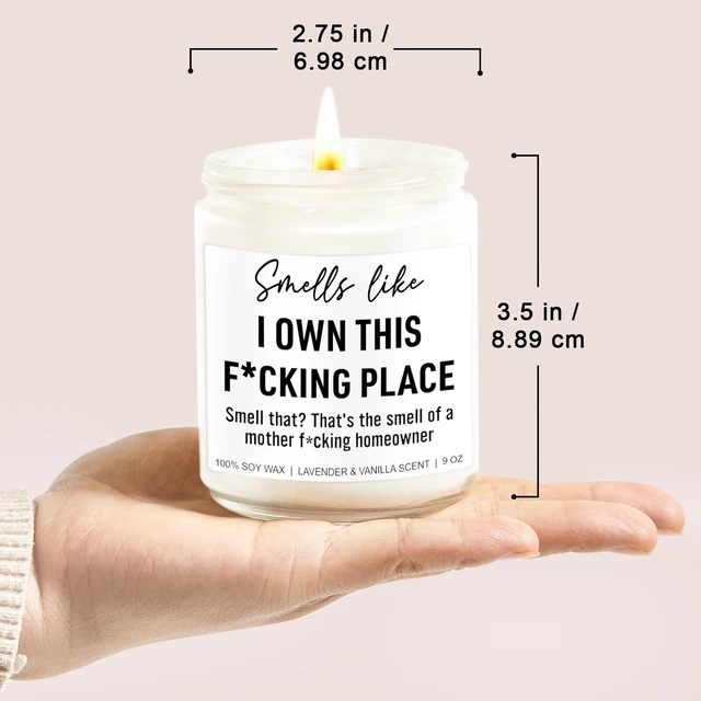 Alt view image 7 of 7 - Funny Scented Candle, House Warming Gifts New Home, Housewarming Gifts for Women, Men, Couple, New Homeowner - First Apartment Essentials - Closing Presents for Home Buyers - 9 oz