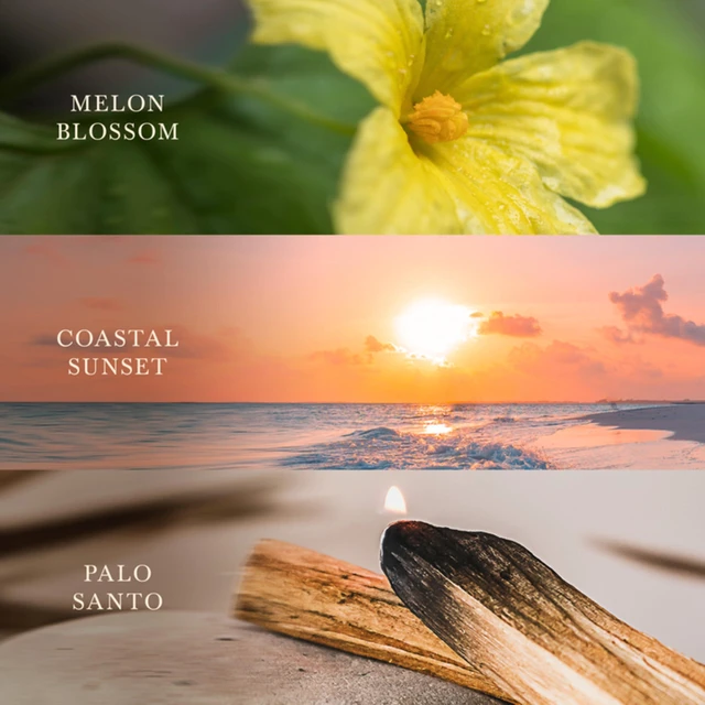 Alt view image 3 of 7 - Shoreline Trilogy Gifts for Women and Men, 9.7 oz Medium Hourglass Trilogy Candle with Crackling Wick