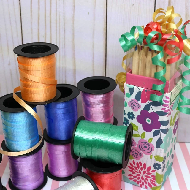 Alt view image 4 of 5 - 12 Rolls Crimped Curling Ribbon Balloon Strings, Assorted Vivid Colors, 3/16" x 720 Ft for Balloon Ties, Arts & Crafts, Gift Wrapping, Florists, Party Decoration