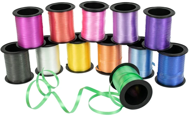Alt view image 2 of 5 - 12 Rolls Crimped Curling Ribbon Balloon Strings, Assorted Vivid Colors, 3/16" x 720 Ft for Balloon Ties, Arts & Crafts, Gift Wrapping, Florists, Party Decoration