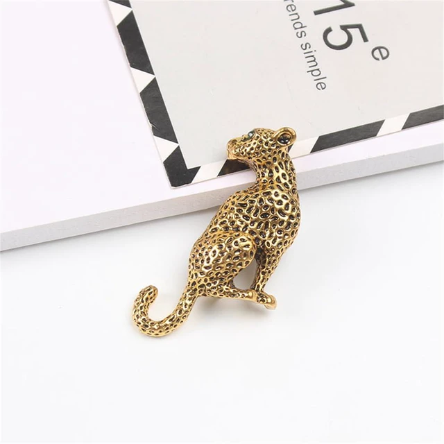 Alt view image 5 of 6 - Vintage Leopard Lapel Brooch Pin for Women Men Fashion Punk Rhinestone Animal Cheetah Collar Suit Jackets Coat Dress Backpacks Pins Gothic Cool Panther Cougar Boutonniere Corsage Jewelry Decoration