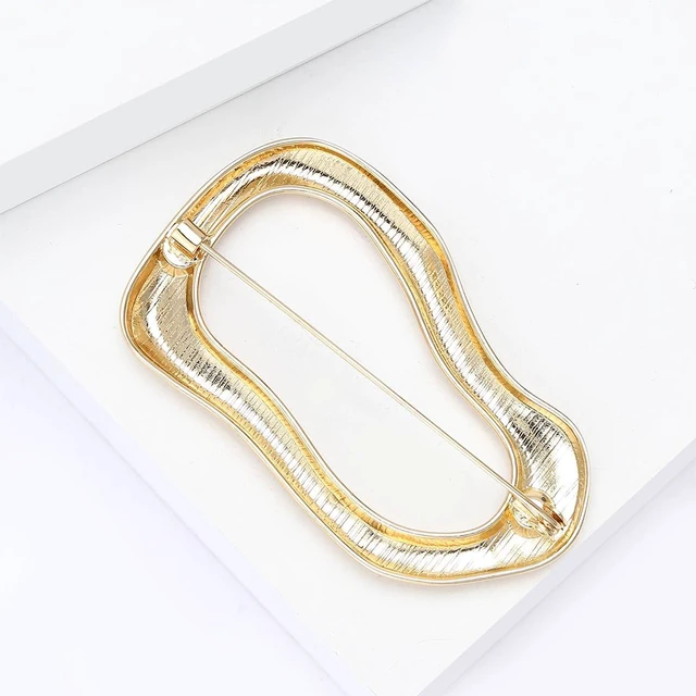 Alt view image 3 of 7 - 2 PCS Irregular Geometric Brooches Minimalist Gold Large Pins for Women | Vintage Unique Irregular Geometric Brooch Vintage Inspired Dual Versatile Statement for Sweater Hat Scarf Suit Dress Clothes