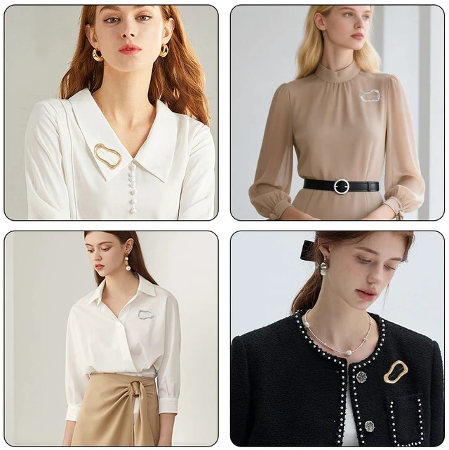 Alt view image 7 of 7 - 2 PCS Irregular Geometric Brooches Minimalist Gold Large Pins for Women | Vintage Unique Irregular Geometric Brooch Vintage Inspired Dual Versatile Statement for Sweater Hat Scarf Suit Dress Clothes