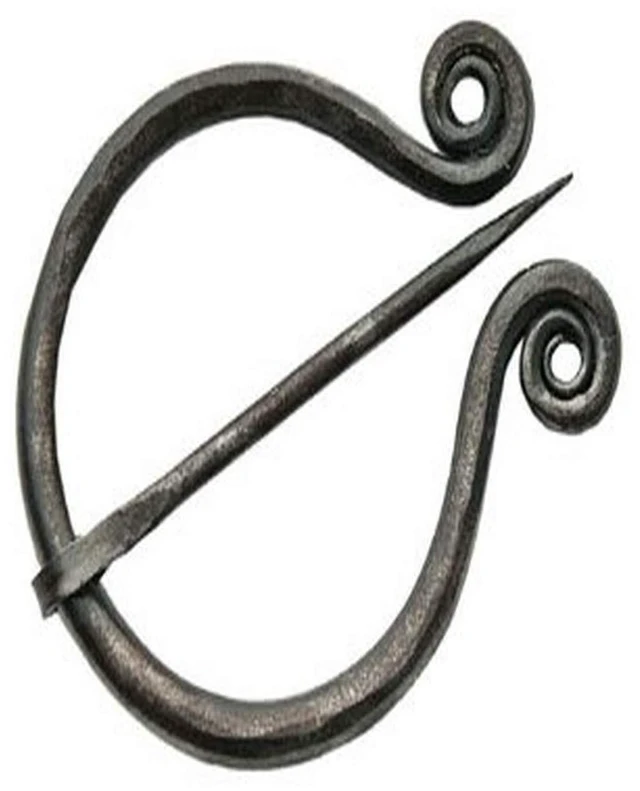 Main image of Supplies Medieval Cloak Pin - 4.25 Inch Carbon Steel Celtic Brooch for Cloaks and Shawls, Viking-Style Fastener with Swivel Prong