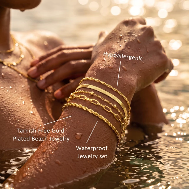 Alt view image 2 of 7 - Gold Bracelets for Women, Elegant Adjustable 14K Gold Plated Bracelet for Women Dainty Gold Bracelet for Everyday Wear Gifts for Womens