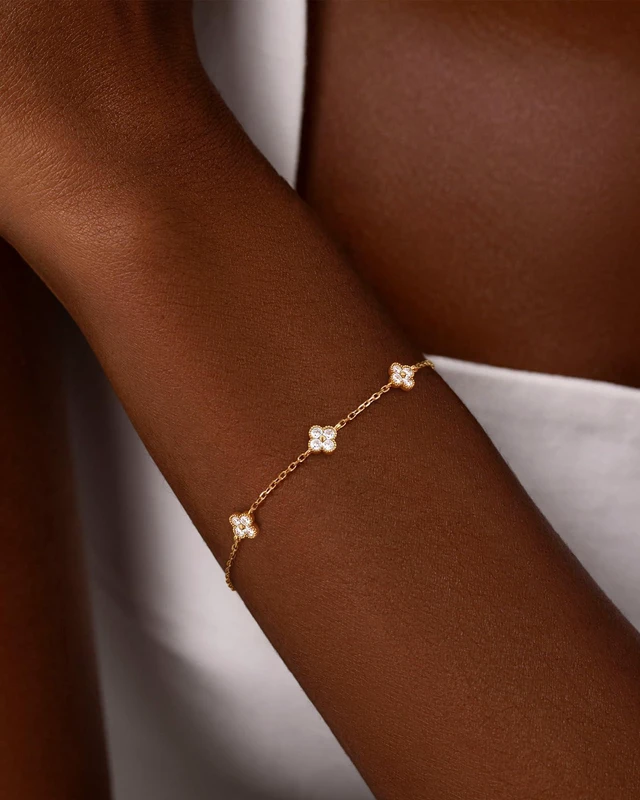Alt view image 2 of 6 - Gold Bracelet Dainty 14K Gold Plated Cute Friendship Stackable Bracelets for Women No Tarnish Trendy Charm Best Friend Bracelet Stack For Birthday Jewelry