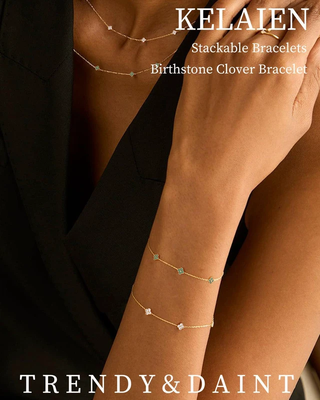 Alt view image 3 of 6 - Gold Bracelet Dainty 14K Gold Plated Cute Friendship Stackable Bracelets for Women No Tarnish Trendy Charm Best Friend Bracelet Stack For Birthday Jewelry