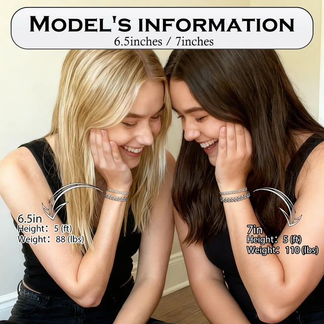 Alt view image 5 of 6 - 6Pcs Silver Stainless Steel Bracelets for Women Men 6.5 Inches | Cuban Link Rope Paperclip Chain Bracelets Set Mens Women Jewelry Set