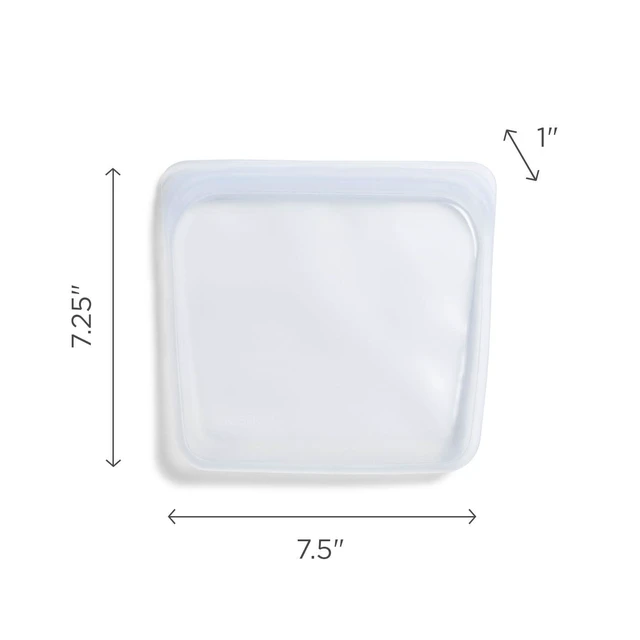 Alt view image 5 of 7 - Premium Reusable Silicone Food Storage Bag, Sandwich, Aqua, 28 oz | Food-Safe Silicone, Leak-Free, BPA-Free, Eco-Friendly, Freezer, Microwave, Dishwasher, Oven Safe, Meal Prep, Lunch Container
