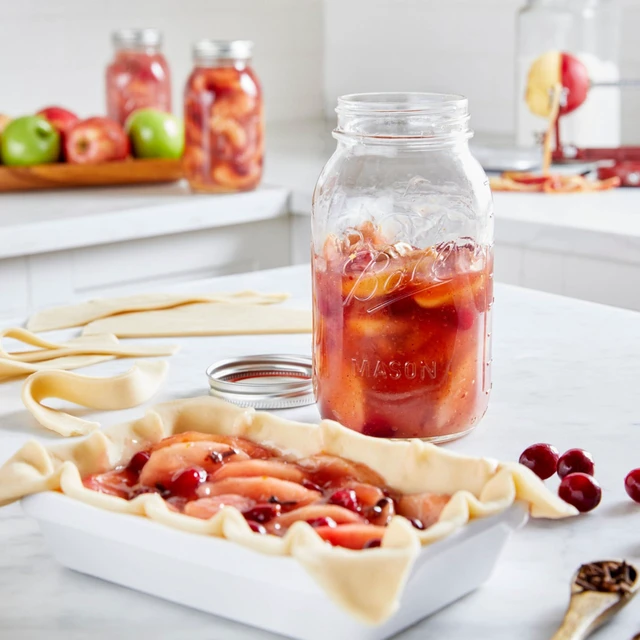 Alt view image 5 of 5 - Regular Mouth 32-Ounces Mason Jar with Lids and Bands, Clear,(Pack Of 2)