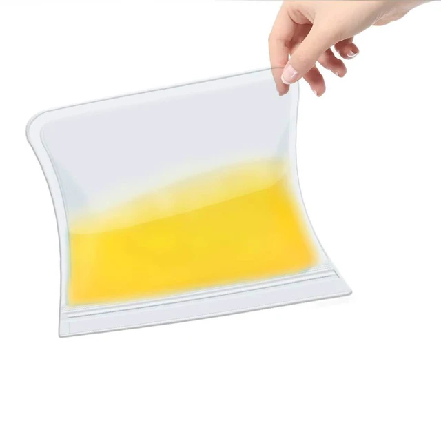Alt view image 4 of 7 - 10 Pack Quart Freezer Bags, Reusable Food Storage Bags for Vegetable, Liquid, Snack, Meat, Sandwich, 8.46x7.28 Inch