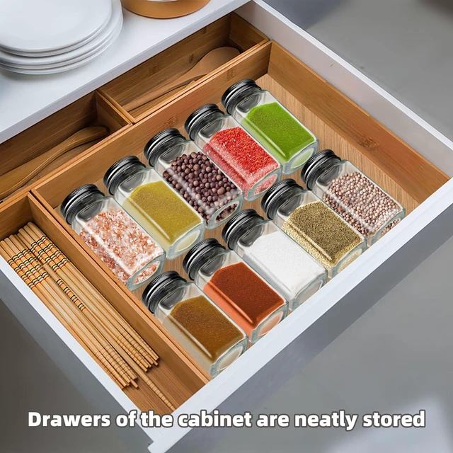 Alt view image 6 of 6 - 2Pcs 4oz Square Glass Spice Jars with Label, Empty Containers with black iron Lids , Square Seasoning Containers Trial and Supplement Set, Small Seasoning Bottles for Salt, Herbs, Sugar, Pepper (2)