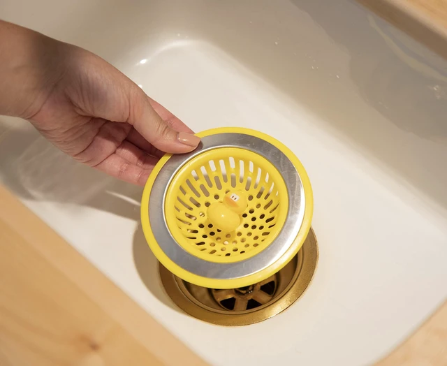 Alt view image 2 of 5 - Quack Kitchen Sink Strainer Basket Garbage Disposal Drain Cover, Duck | Fits All Standard Sinks, Keeps Unwanted Food Particles Out Kitchen Sink Drain, Measures 4.5 x 4.5