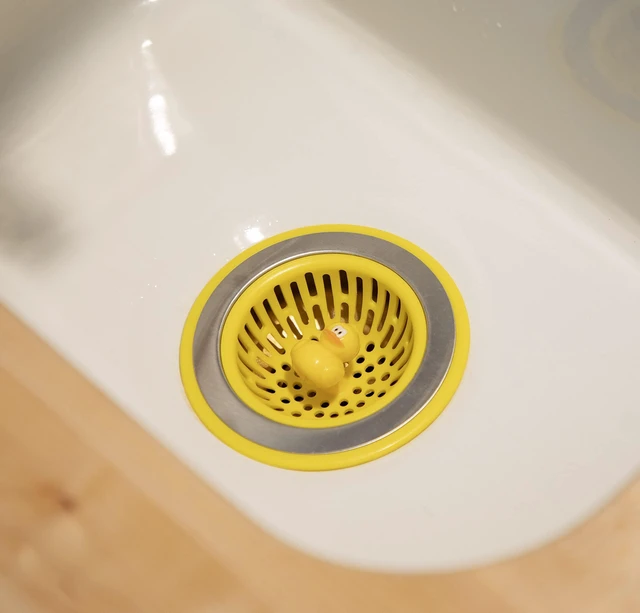 Alt view image 5 of 5 - Quack Kitchen Sink Strainer Basket Garbage Disposal Drain Cover, Duck | Fits All Standard Sinks, Keeps Unwanted Food Particles Out Kitchen Sink Drain, Measures 4.5 x 4.5