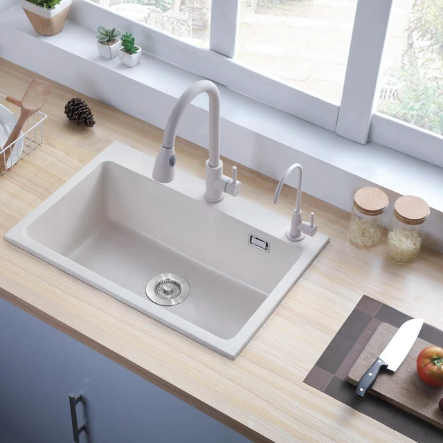 Alt view image 6 of 6 - 4 in 1 Kitchen Sink Drain Strainer Stopper | Pollock SUS304 Stainless Steel Pop-up Kitchen Sink Stopper with Strainer Basket, Anti-Clogging Kitchen Sink Plug