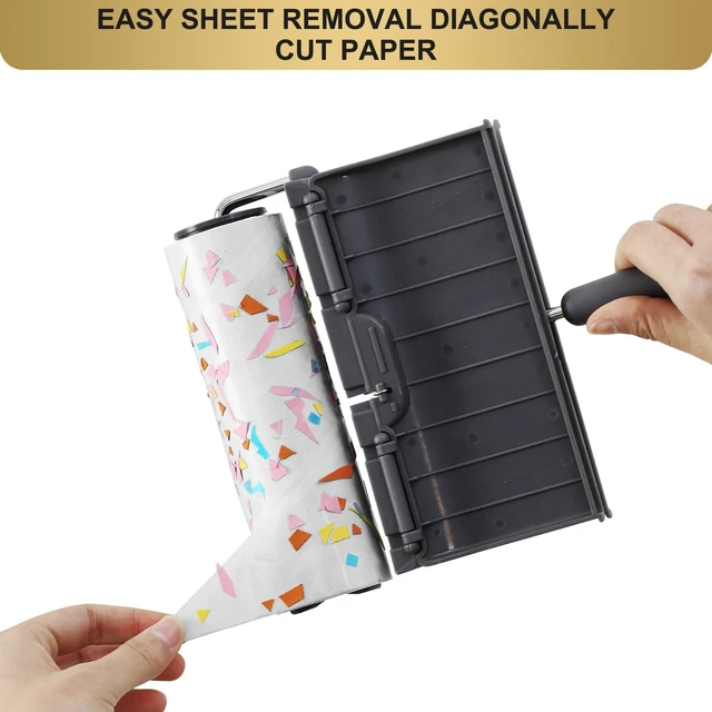 Alt view image 4 of 6 - Large Lint Rollers Pet Hair Extra Sticky Refills,Mega Value Set 6.3 inches Wider with 320 Sheets for Cat and Dog Hair Removal,80 Sheets Per Roller