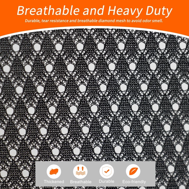 Alt view image 2 of 7 - Heavy Duty Diamond Mesh Laundry Bag, 24x36", Black | Extra Large Laundry Hamper Bag, Holds 2-3 Loads, Tear Resistant Mesh, Breathable Design, Drawstring Closure