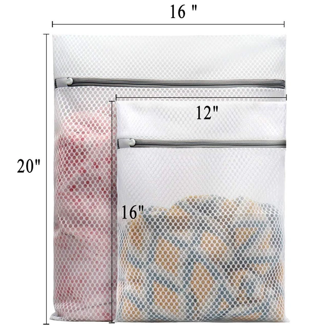 Alt view image 5 of 6 - 5Pcs Durable Honeycomb Mesh Laundry Bags for Delicates | (2Large, 3Medium)