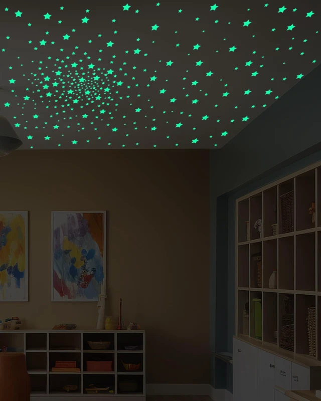 Alt view image 4 of 7 - 201 Pcs Glow in The Dark Stars Stickers, Boys Room Bedroom Ceiling Decor | Boys Girls Room Decor, Stars for Ceiling, Stocking Stuffers for Kids 8-12, Wall Stickers, Star Stickers, Ceiling Decor