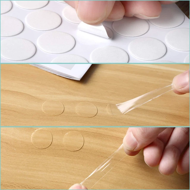 Alt view image 3 of 7 - 280Pcs Sticky Dot Stickers Clear Putty Sticky Tack for Decoration | 20mm Glue Putty, No Trace,Waterproof Tabs Transparent Adhesive Poster Tape for Wall Decor Photos Party Balloons Crafts
