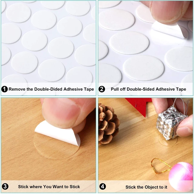 Alt view image 6 of 7 - 280Pcs Sticky Dot Stickers Clear Putty Sticky Tack for Decoration | 20mm Glue Putty, No Trace,Waterproof Tabs Transparent Adhesive Poster Tape for Wall Decor Photos Party Balloons Crafts