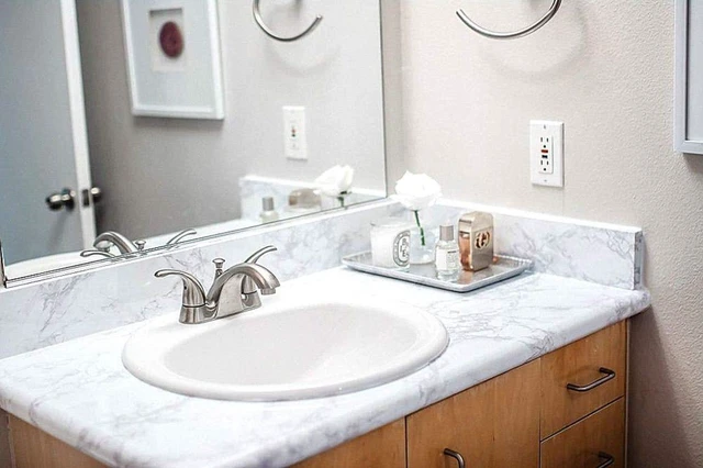 Alt view image 6 of 6 - Marble Peel and Stick Wallpaper Kitchen Countertop & Cabinets Contact Paper | 17.7 inch x 78.7 inch Granite Wall Paper for Old Furniture Self Adhesive and Removable Easy to Apply