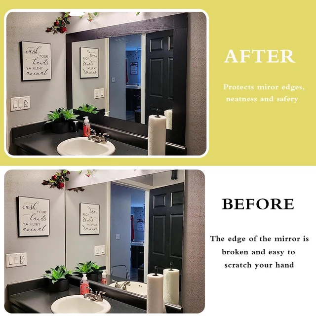 Alt view image 2 of 7 - 10M Black Wood Grain Removable PVC Waterproof Border Wall Decor Removable Self Adhesive Kitchen Bathroom Tiles Sticker Wallpaper 4.2x390 (4inch)