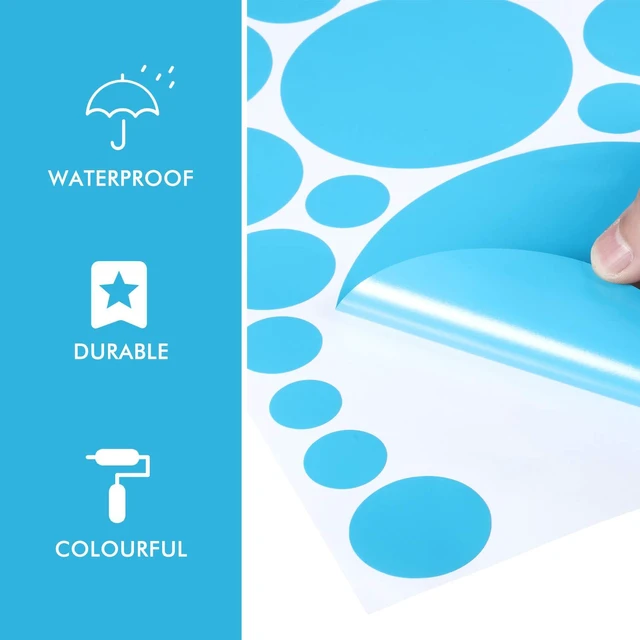 Alt view image 3 of 6 - 264 Pcs Polka Dot Kids Wall Decals for Classroom | Colorful Circle Wall Sticker, Vinyl Peel and Stick, Removable for Nursery Bedroom Playroom Living Room Decor