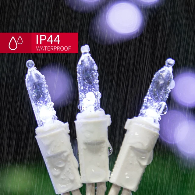 Alt view image 4 of 7 - 21.6FT 100 Mini LED String Lights, White Christmas Lights, White LED Lights, String Lights Indoor Outdoor for Home Holiday Party Wedding Independence Day Patriotic Decor